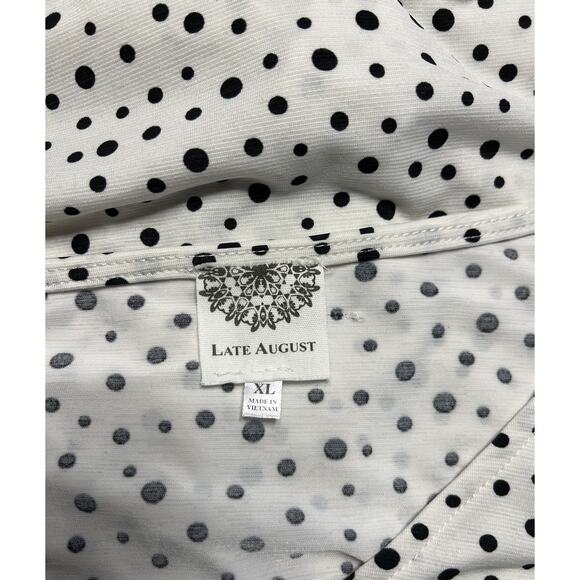 Late August, Dotted Wooden Button Tie-Waist Blouse - Size XL - Picture 5 of 5